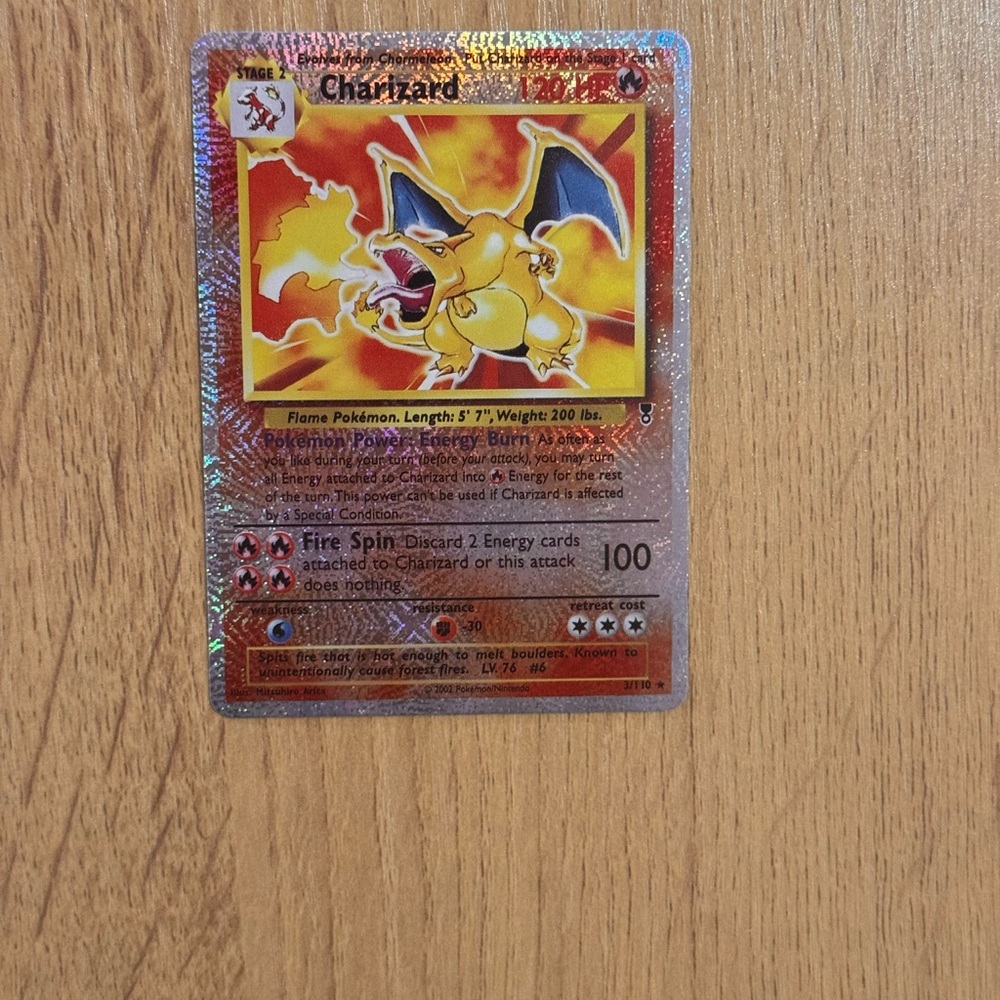 Legendary Charizard Holographic Proxie card
